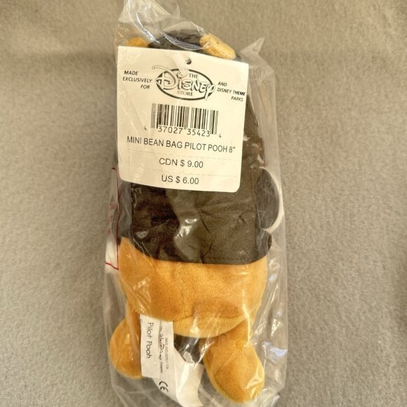 Winnie The Pooh Pilot Pooh The Disney Store Bean Bag 8" Plush Stuffed Toy - Picture 4 of 8